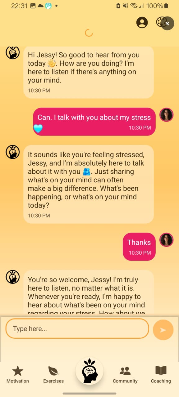 Écran respiration — minuterie et feedback visuel
